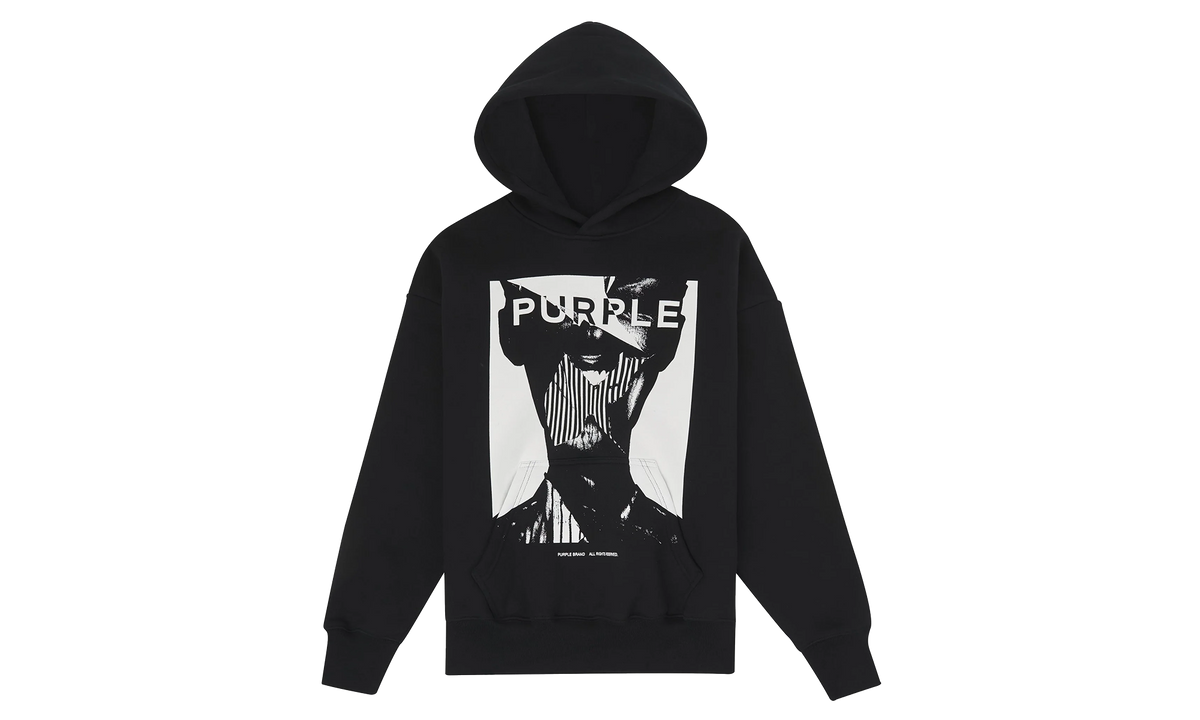 Purple Brand Facecard Hoodie "Black" P401 HBBF125