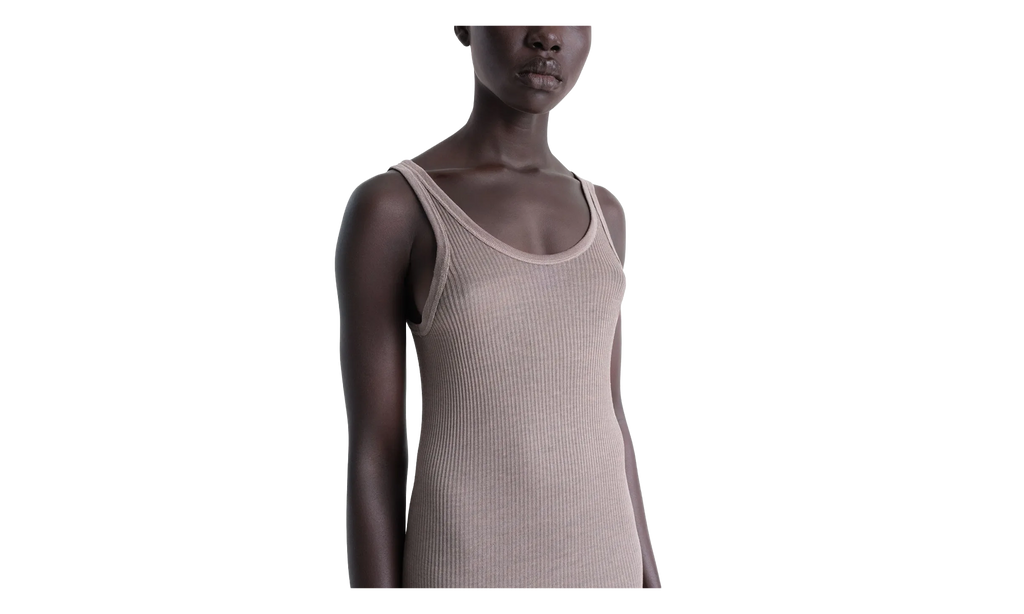 Lemaire seamless rib tank top "MISTY MAUV" TO1367 LK1017 PU813