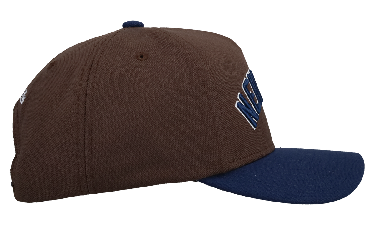 MITCHELL & NESS New York Yankees 1998 WS A Frame Snapback Hat "Brown / Navy Metallic" MN001