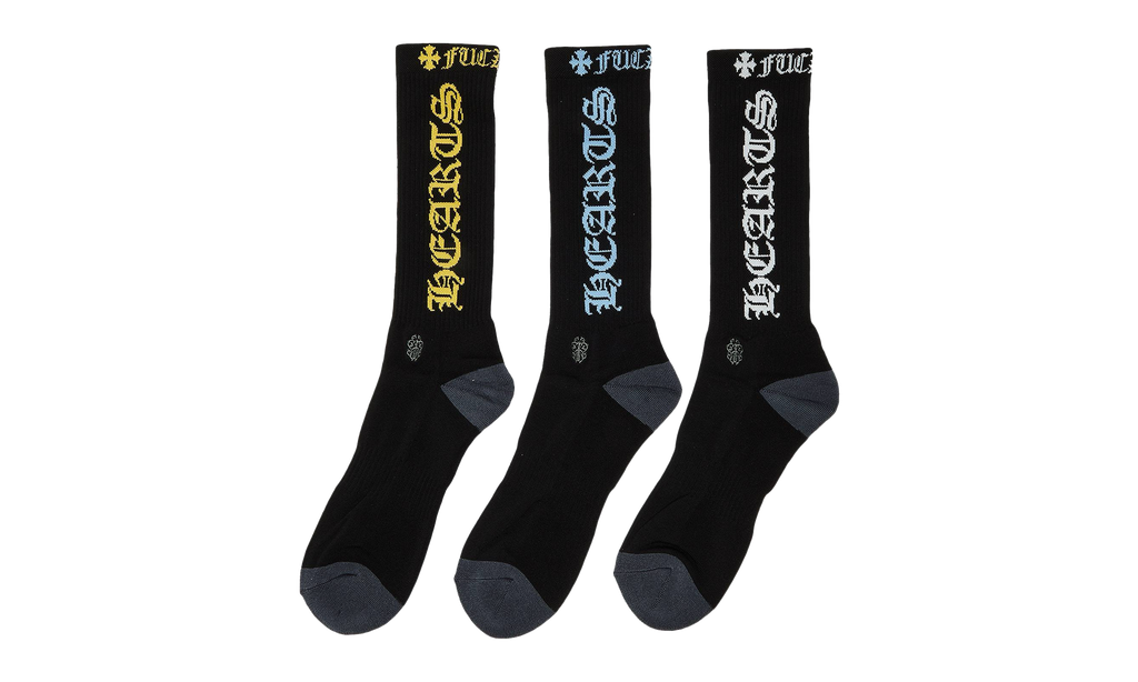 Chrome Hearts Socks (3 Packs) "Multicolor" CHRM0161