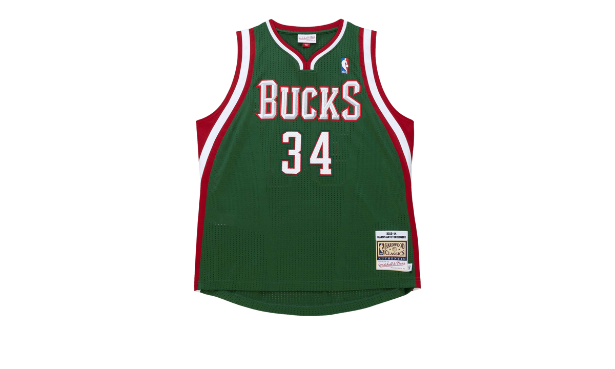 Mitchell & Ness Road Jersey "NBA Milwaukee Bucks 2013 Giannis Antetokounmpo" AJY44954 MBU13GANBUGN