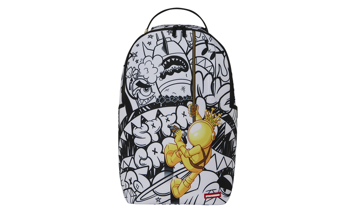 Sprayground Astro Marker Doodle Backpack "White / Black" B8458