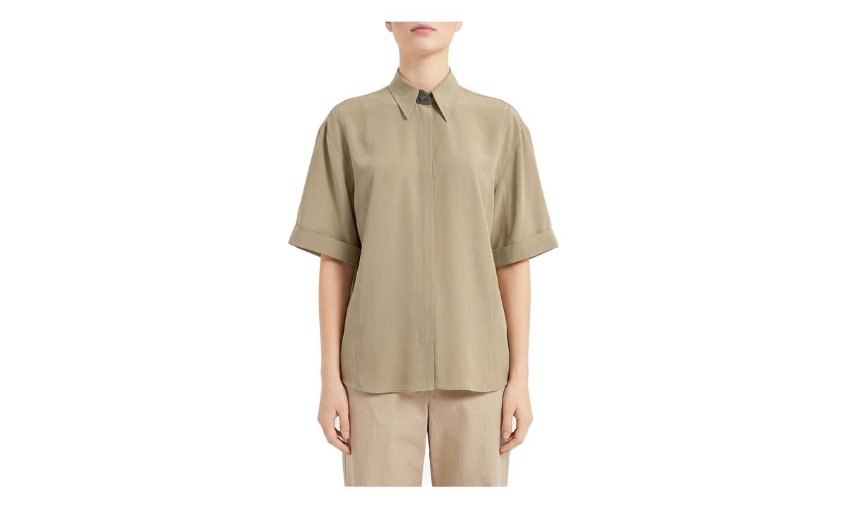 Brunello Cucinelli Silk Shirt WMNS "Light Khaki" BRUN1659