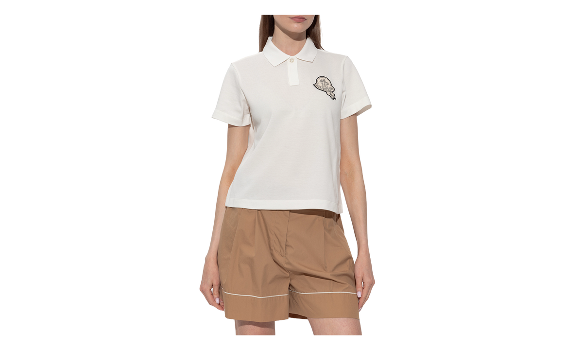 MONCLER Embroidered Logo Polo Shirt WMNS "White" MON116
