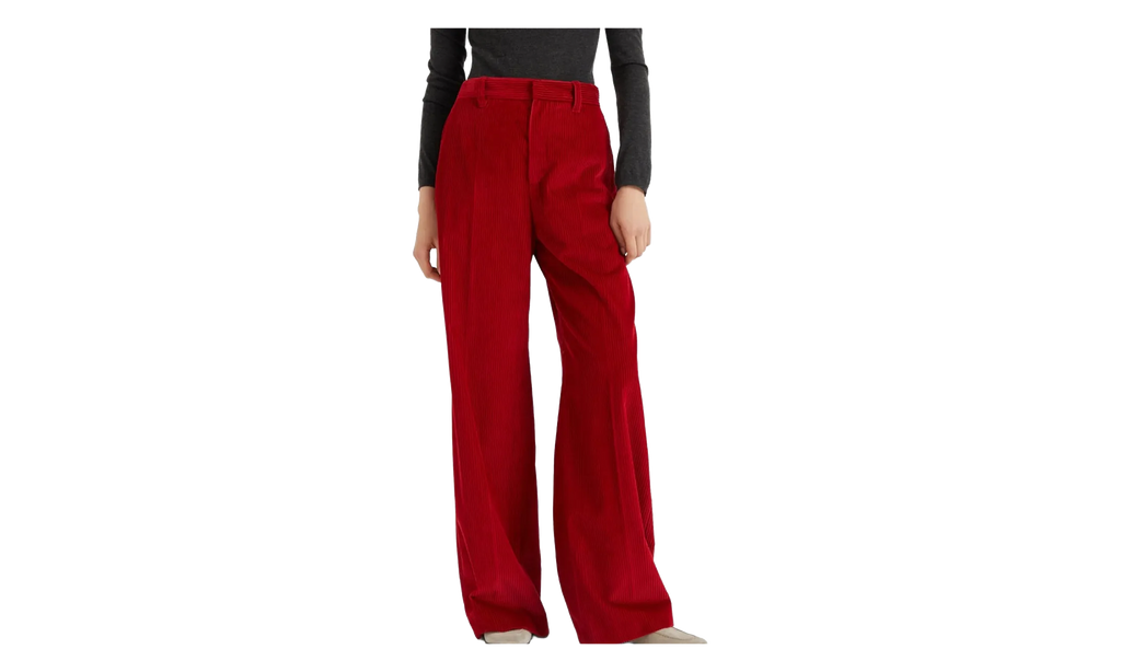 BRUNELLO CUCINELLI Corduroy Trousers WMNS "Red" BRUN352