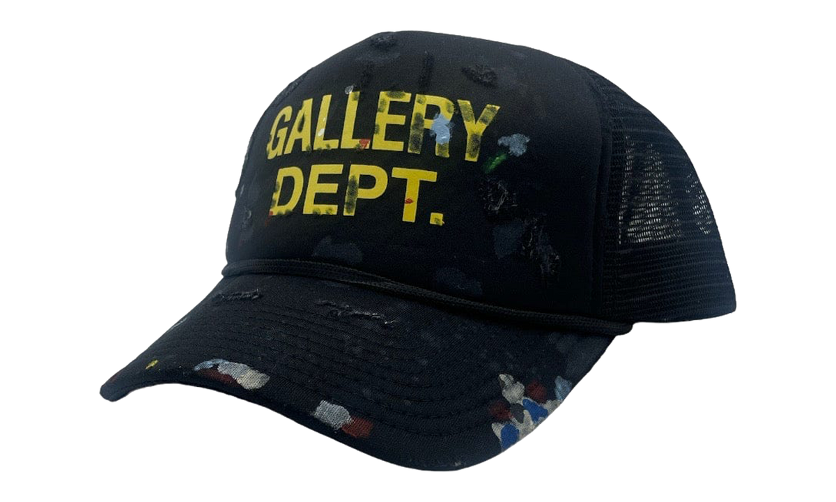 Gallery Dept Distressed Paint Splatter Trucker Hat "Black" GD133