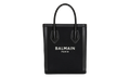 Balmain Leather Trimmed Canvas Tote Bag "Black" FN6FB661TCOU EAB