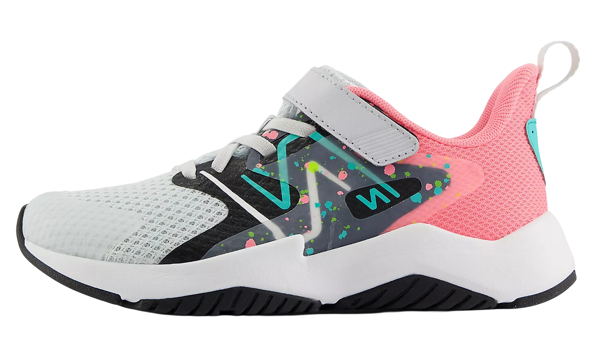 NEW BALANCE Rave Run v2 Bungee Lace with Top Strap PS "Quartz Grey Ultra Pink Cyber Jade" YTRAVKP2