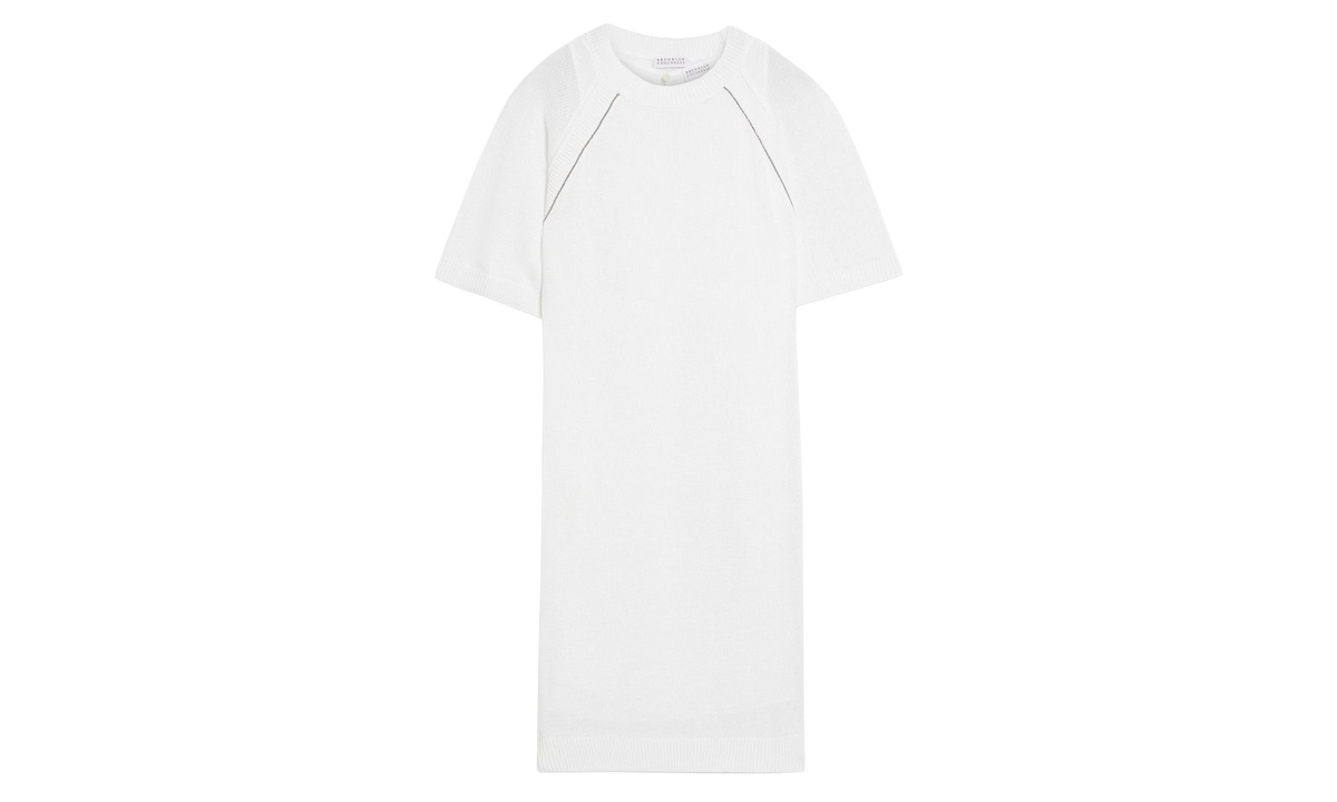 Brunello Cucinelli Cotton Knit Dress WMNS "White" BRUN1639