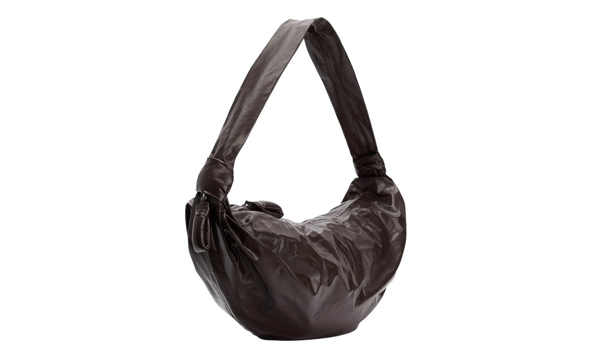 Lemaire Unisex Paper Leather Large Soft Croissant Bag "DARK CHOCOLATE" BG0027 LL0028 BR490