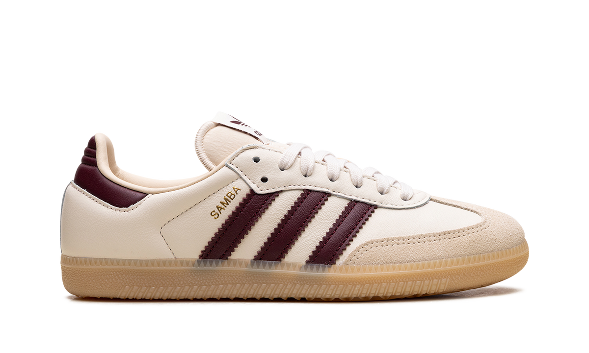 Adidas Samba OG "Cream White / Burgundy" JS3830