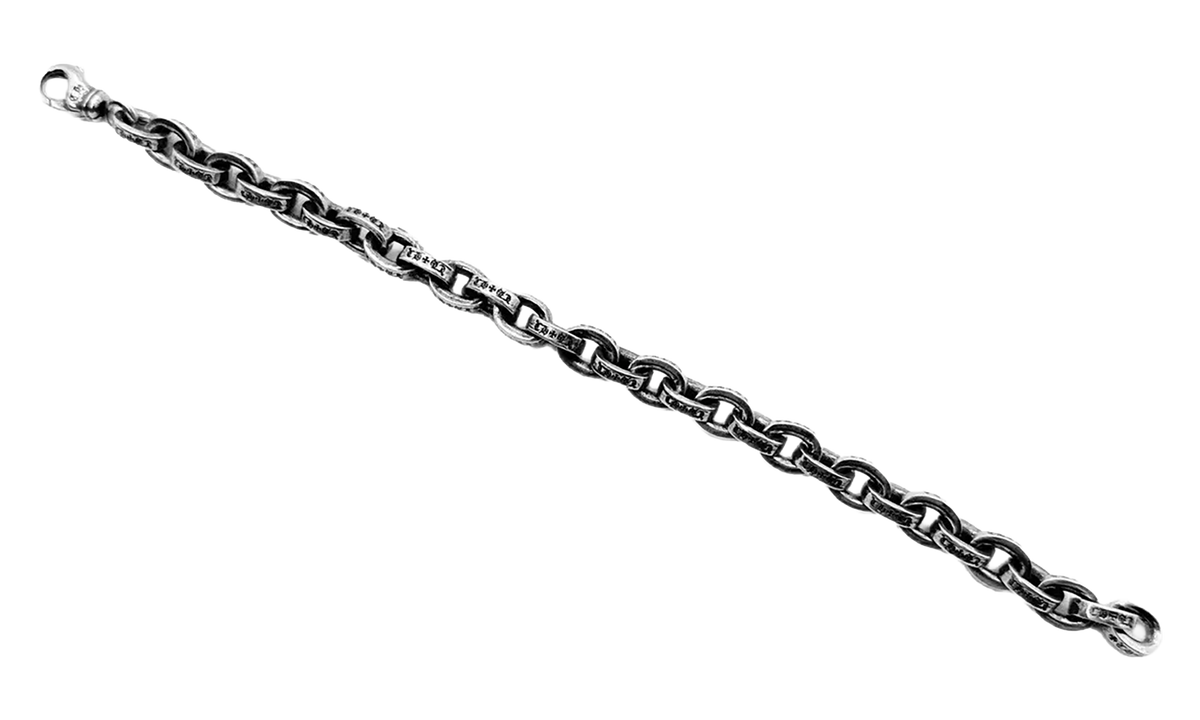 Chrome Hearts XL Paper Chain Bracelet "8 inch - Sterling SIlver" CHRM0960