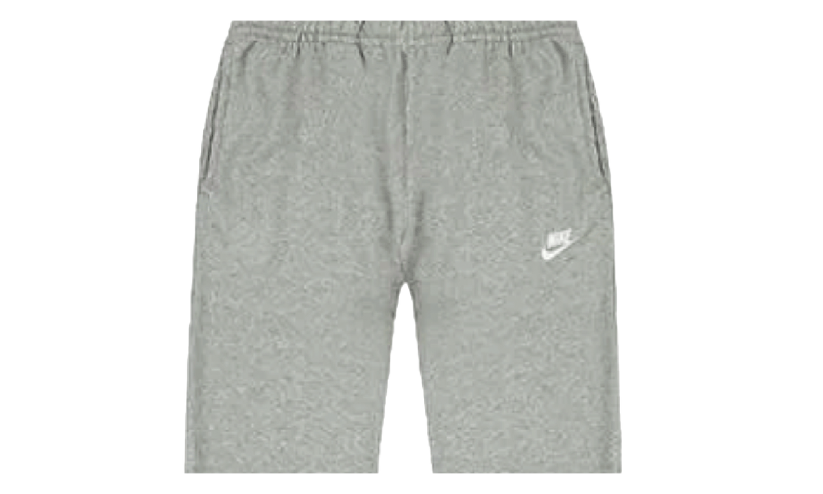 Nike Club Open-Hem Fleece Pants "Dark Grey Heather / Light Smoke Grey / White" FN3730 063
