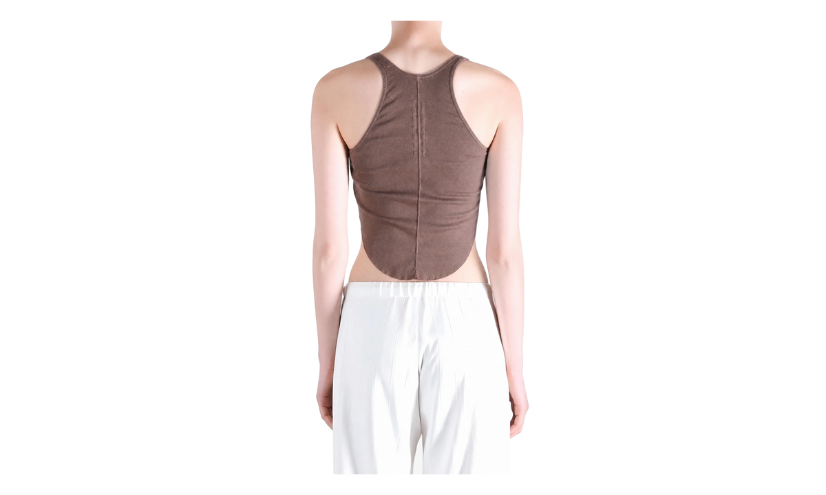 Rick Owens DRKSHDW Basic Tank Cropped Top WMNS "Grape" DS02F6100 RN 86