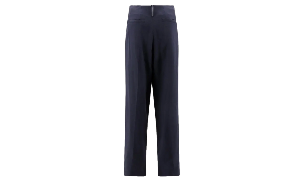 BRUNELLO CUCINELLI Pleated High-Waisted Trousers WMNS "Navy" BRUN442