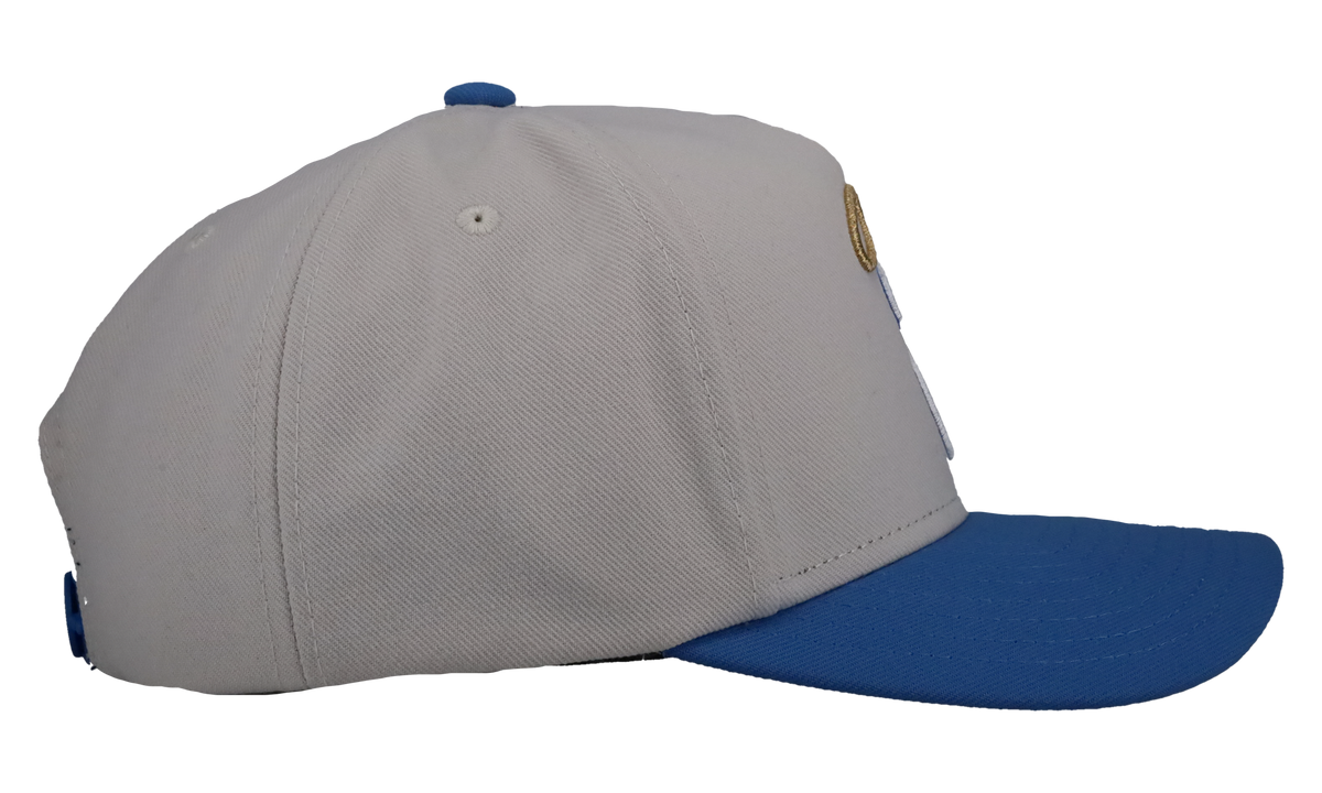 MITCHELL & NESS California Angels 1989 ASG A Frame Snapback Hat "Grey / Off White / Blue Metallic" MN007