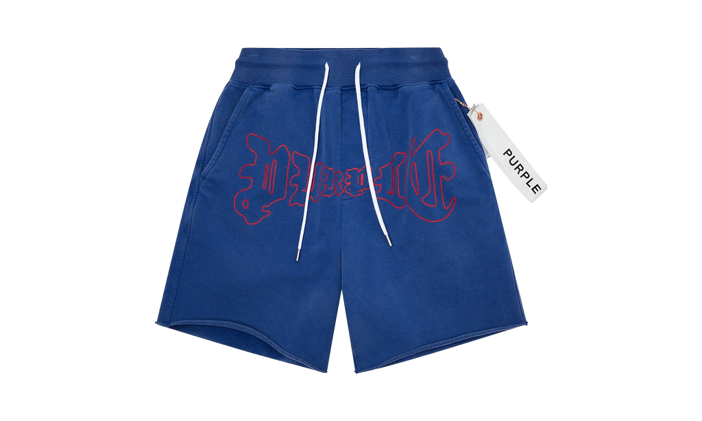 Purple Brand Screen Wordmark Sweatshort "Blue" P447 FMBA225
