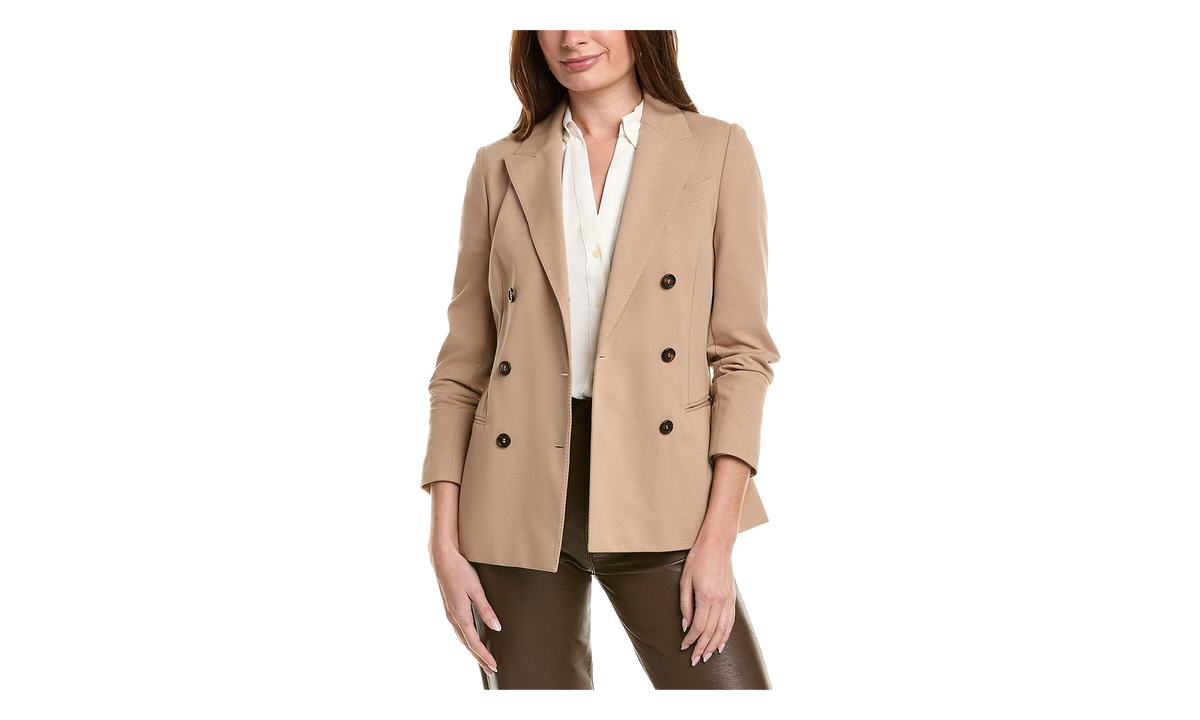 BRUNELLO CUCINELLI Double-Breasted Deconstructed Blazer WMNS "Almond Butter" BRUN1259