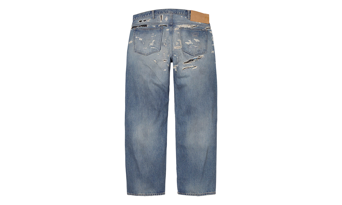Supreme MM6 Maison Margiela Distressed Loose Fit Selvedge Jean "SS26 - Blue" SU27182