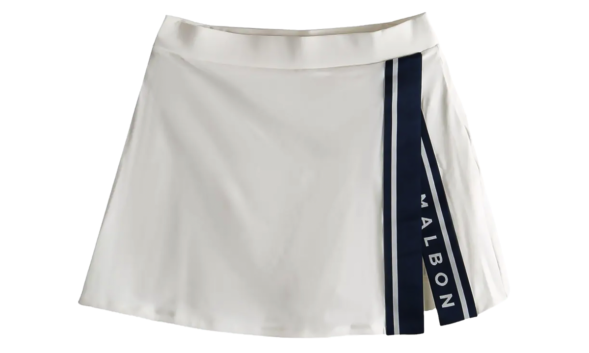 Malbon Golf Baseline Skirt WMNS "White" MW 0088 WHT NVY