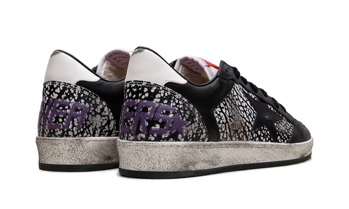 Golden Goose Ball Star "Elephant-print leather with black leather star" GMF00327 F006980 80203