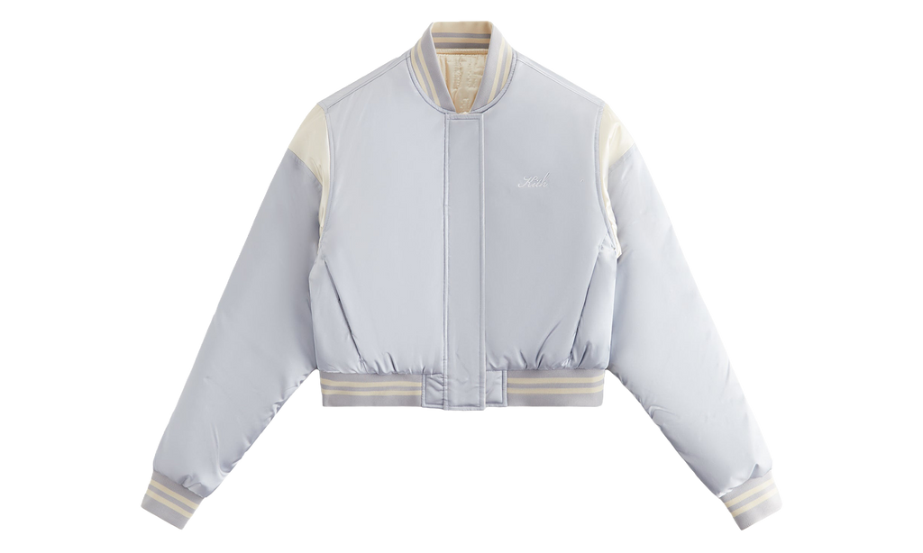 Kith Landry Varsity Cropped Bomber "Pastel Blue" khw010187 431