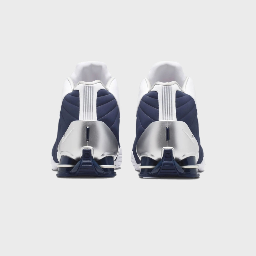 Nike Shox BB4 - White / Midnight Navy / Metallic Silver