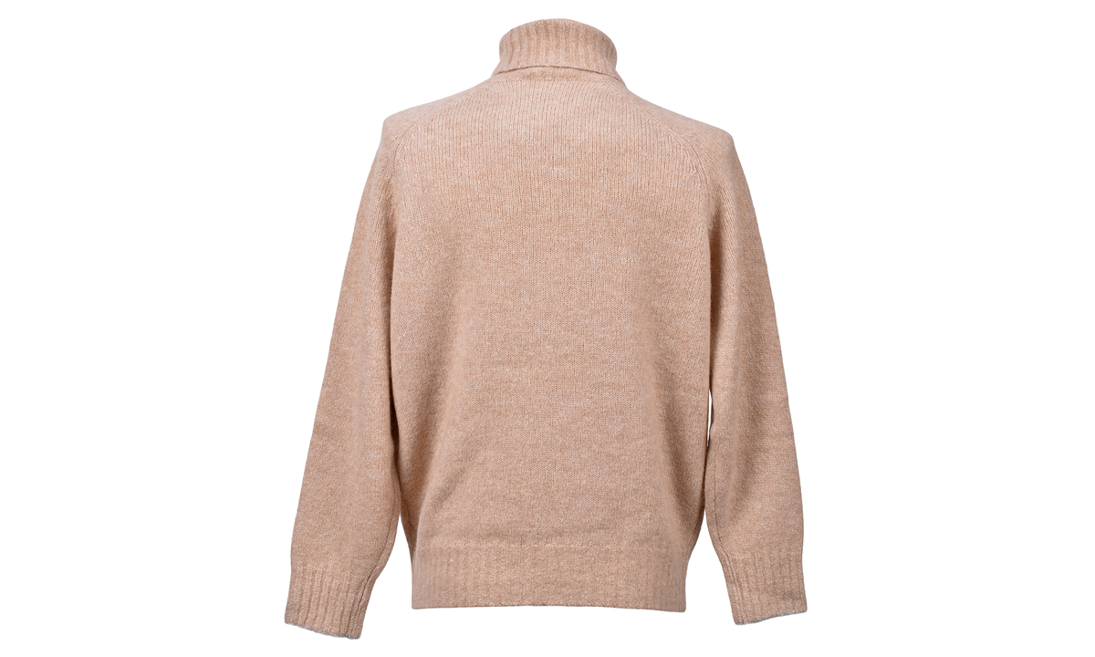 BRUNELLO CUCINELLI Wool Turtleneck Sweater "Light Camel" BRUN353