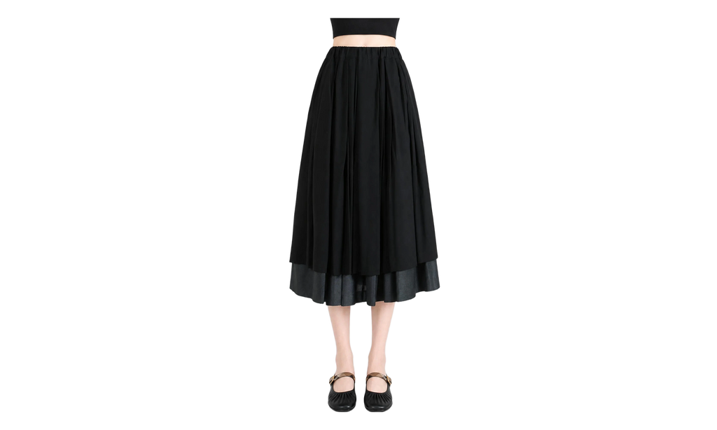 Comme des Garcons Layered Hem Skirt WMNS "Black" GR S002 051 BLACK