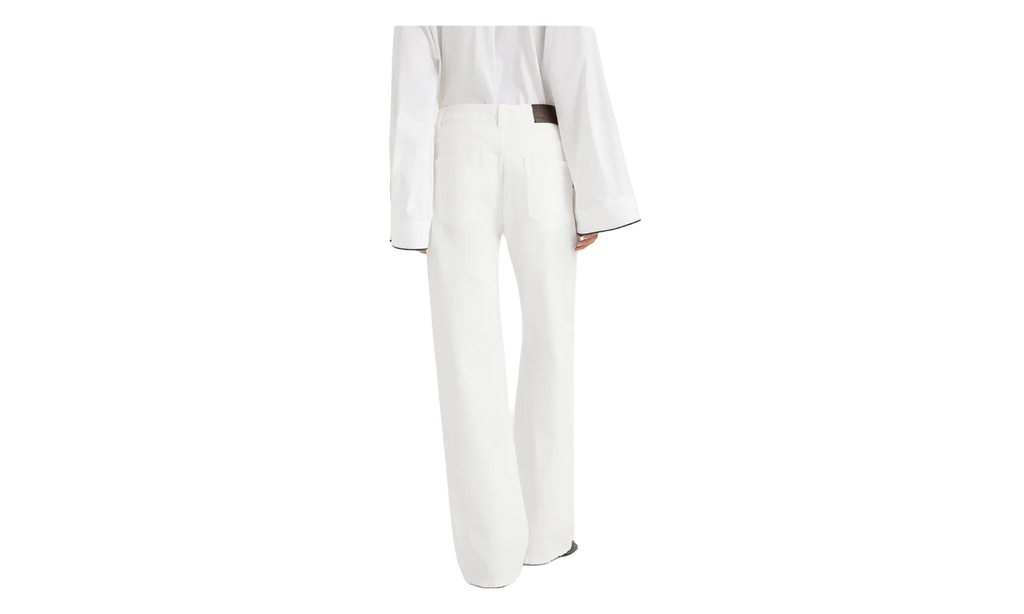 Brunello Cucinelli Wide Leg Trousers WMNS "Natural With Breaks" BRUN1477