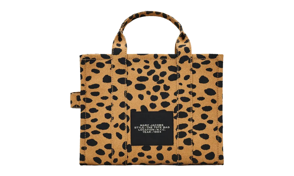 Marc Jacobs The Medium Cheetah Canvas Tote Bag "002 BLACK MULT" 2R4HTT002H03-002