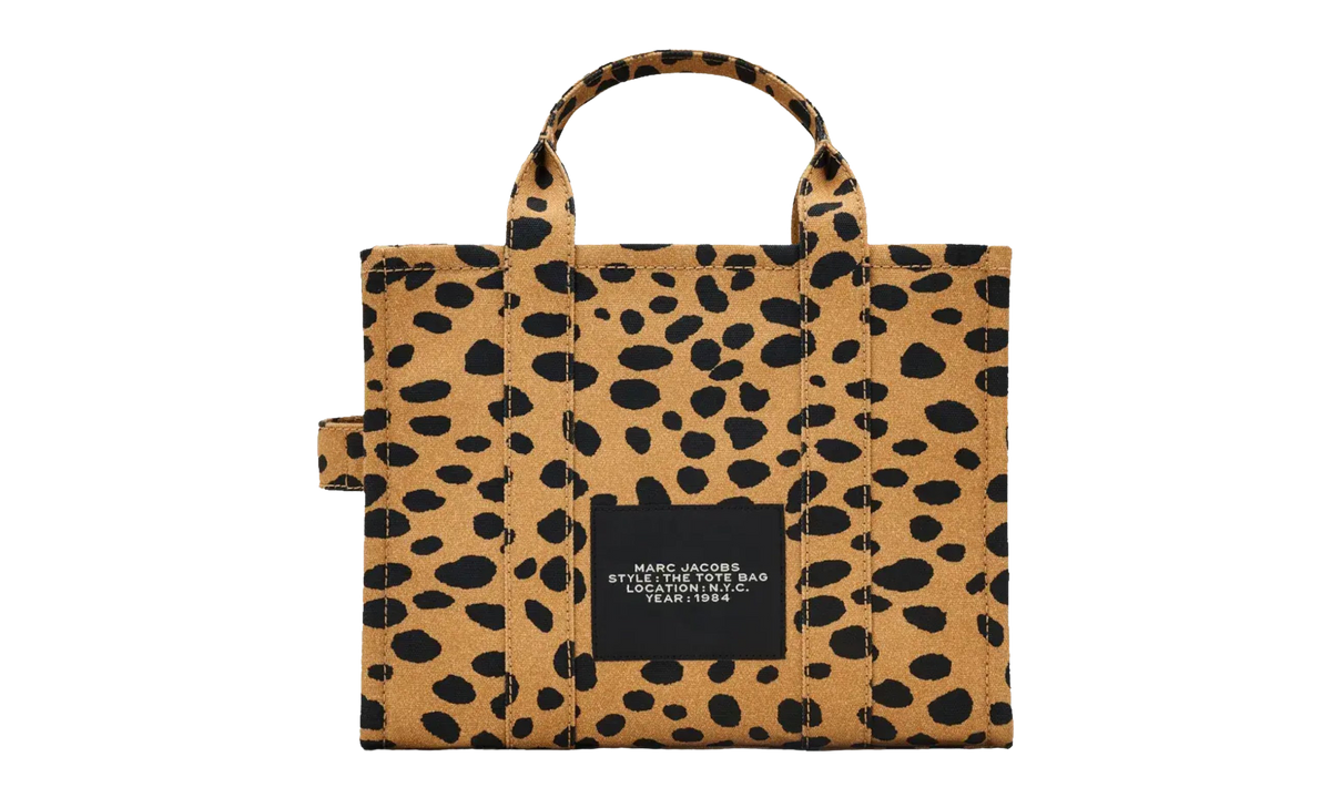 Marc Jacobs The Medium Cheetah Canvas Tote Bag "002 BLACK MULT" 2R4HTT002H03-002