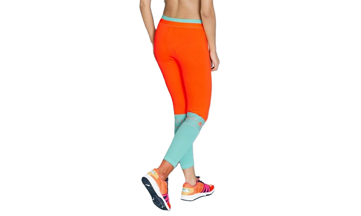 Adidas Stell Mccartney Long Mesh Tight WMNS "Orange Aqua Green" AP7273