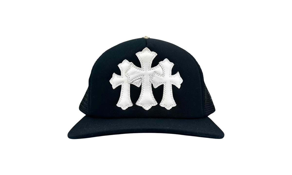 Chrome Hearts Cemetary Cross CH Trucker Hat "Black/White" CHRM0633