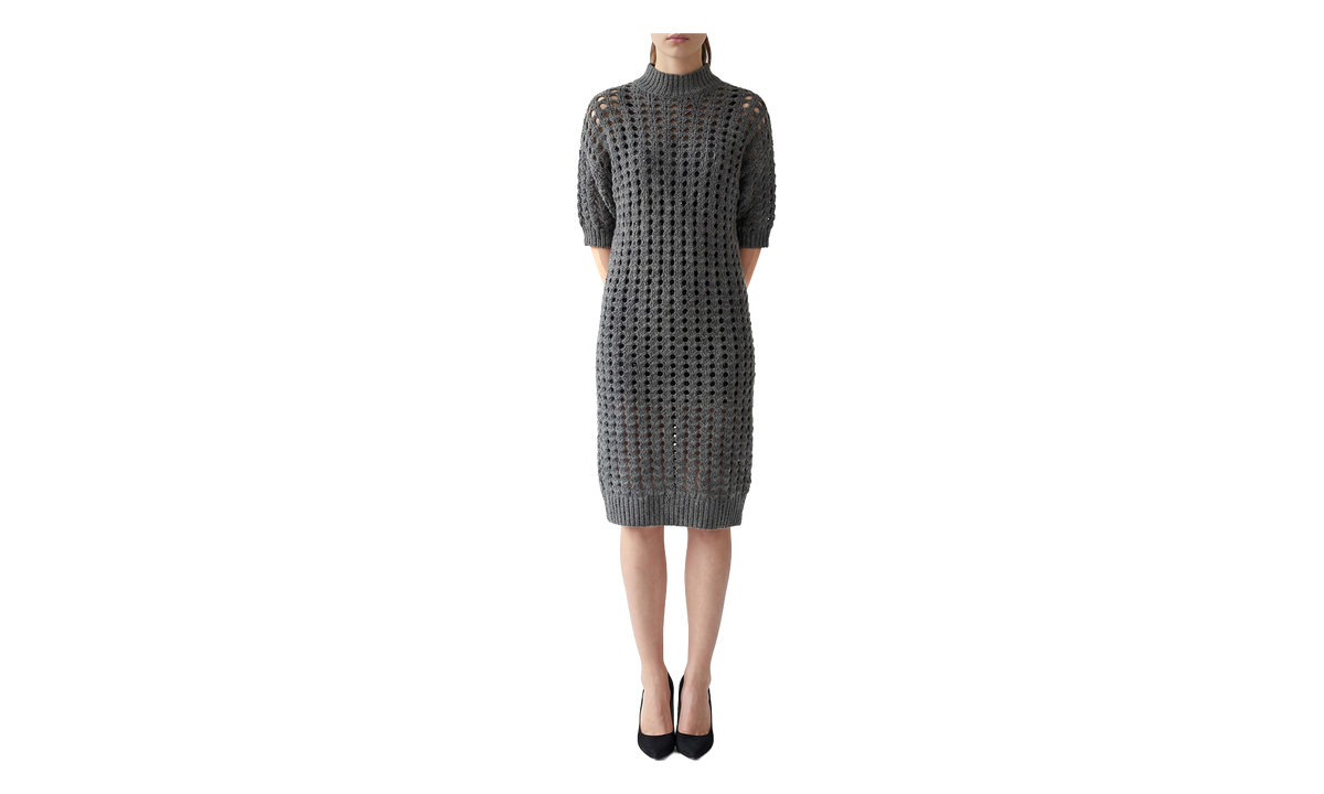 Brunello Cucinelli Cashmere Knit Dress WMNS "Lead" BRUN1343