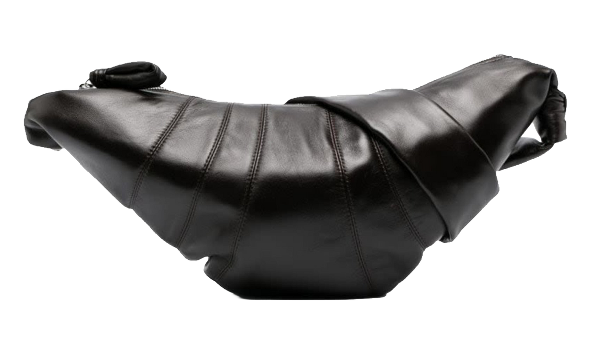 Lemaire Unisex Soft Nappa Medium Croissant Bag "DARK CHOCOLATE" BG0001 LL095 BR490