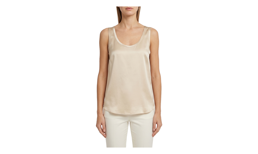 Brunello Cucinelli Silk Tank Top WMNS "Light Gold" BRUN1581