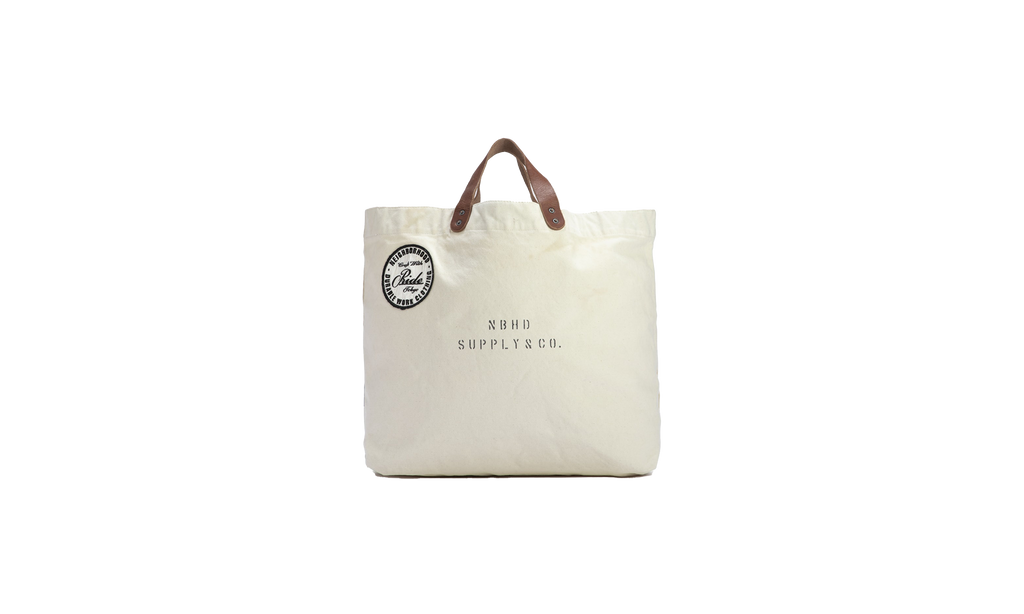 Neighborhood Washed Canvas Tote Bag "Natural" 242TQNH CG01 NAT