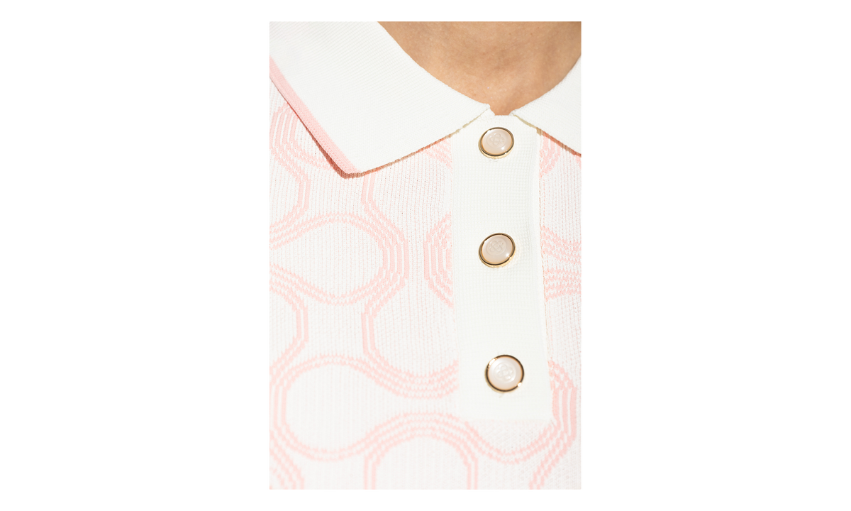 Casablanca Optic Drop Polo Shirt WMNS "Pink" W SS26 KW 1283 01