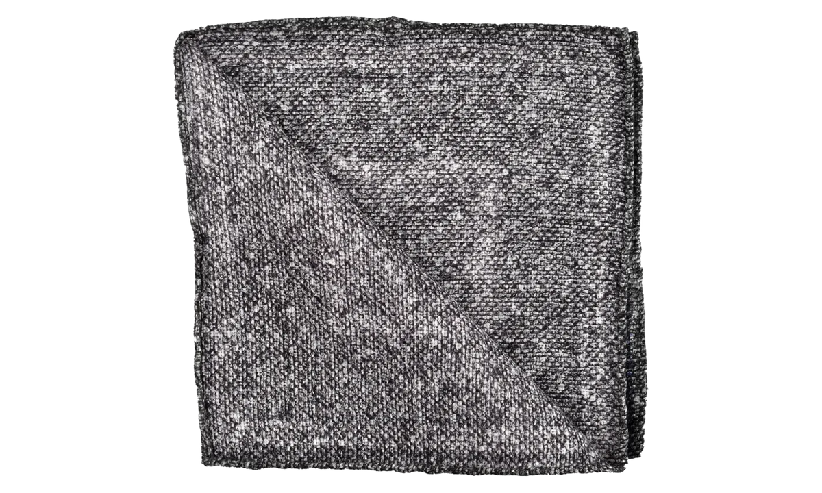 BRUNELLO CUCINELLI Linen-Cotton Pocket Square "Sage Grey" BRUN013
