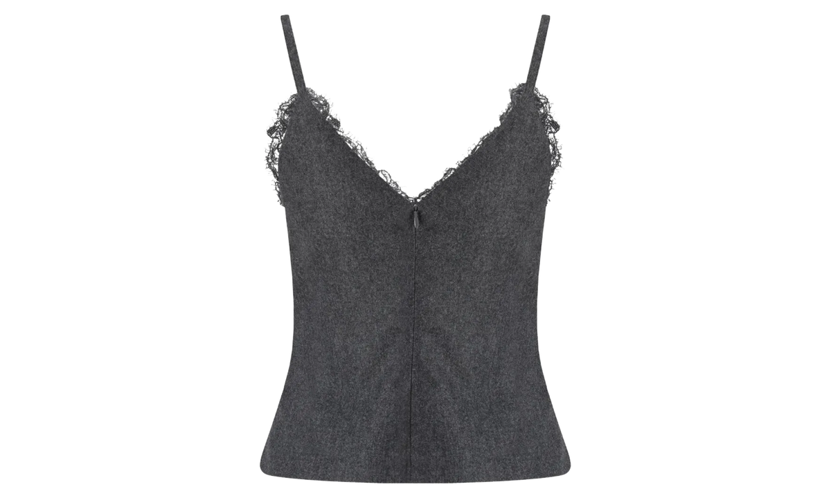 BRUNELLO CUCINELLI Camisole With Lace Trim WMNS "Dark Grey" BRUN355