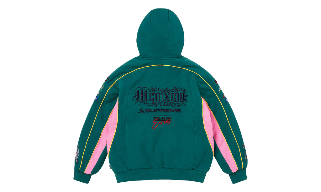 SUPREME Racing Lined Zip Up Hooded Sweatshirt "FW26 - Dark Teal" SU28465