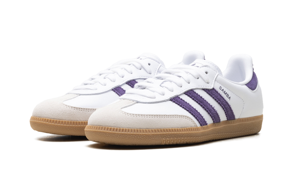 Adidas SAMBA OG WMNS "White Alumina Aurora Plum" JS1392