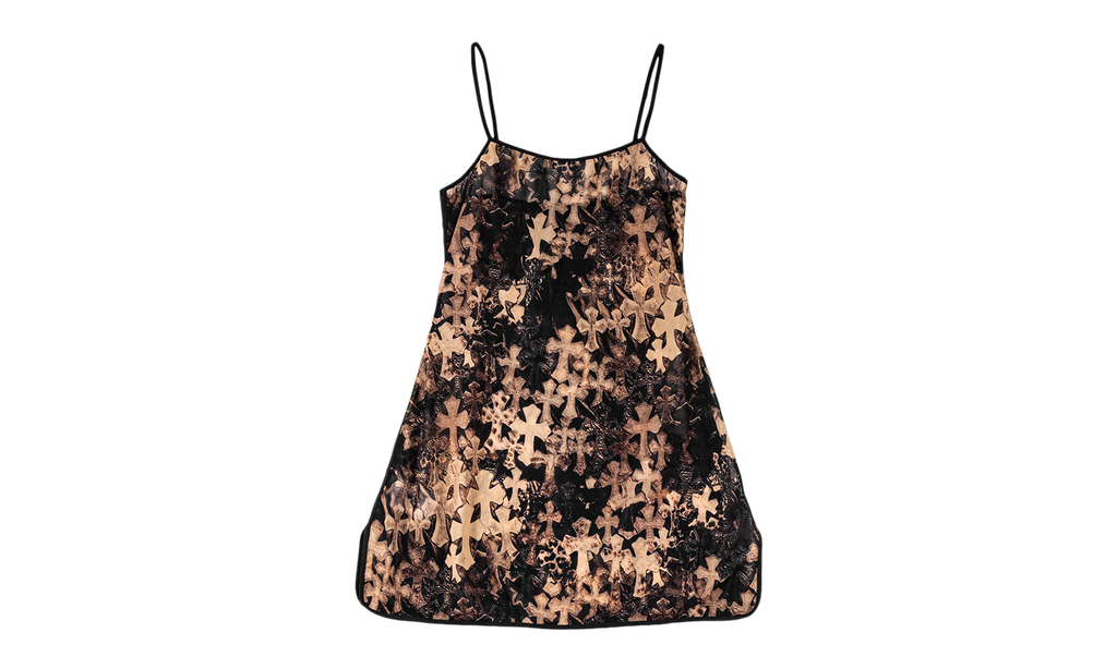 Chrome Hearts FLOODED CROSS MESH MINI DRESS "Black" CHRM1491