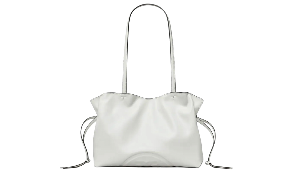 Tory Burch Small Ella Recycled Drawstring Tote Bag "Bianco" 178768 100