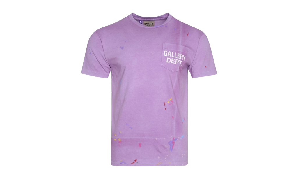 Gallery Dept Paint Splatter Logo Tee "Purple" K5Y4R6WK
