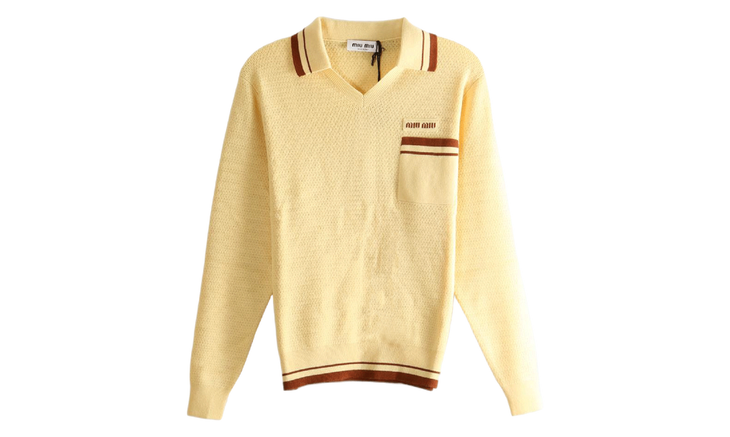 Miu Miu Cashmere V-Neck Sweater WMNS "Cream" MML08J 6067 F0061