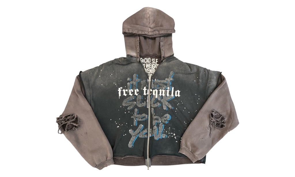 SECND SLF Free Tequila Zip Hoodie "Black" FREEZH-BLK