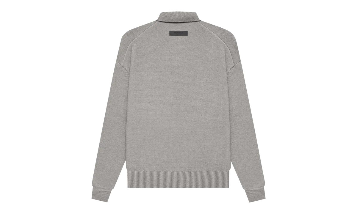 Fear of God Essentials Knit LS Polo "Dark Oatmeal" F93001A0