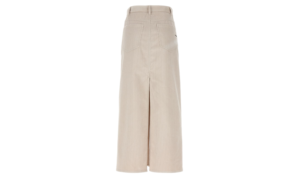 BRUNELLO CUCINELLI Pinstripe Midi Skirt WMNS "Latte" BRUN1569